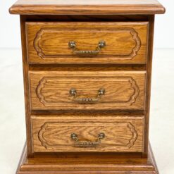 Ąžuolinės trijų stalčių spintelės 2 vnt. komplektas 40×50,5×66 cm