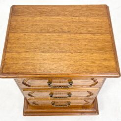 Ąžuolinės trijų stalčių spintelės 2 vnt. komplektas 40×50,5×66 cm