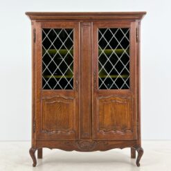 Ąžuolinis bufetas su žalio stiklo durimis 39,5x109x139,5 cm