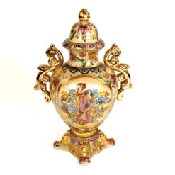 Keramikinis dekoratyvinis indas su dangčiu - urna 15x21x30,5 cm