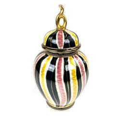 Keramikinis H. Bequet Quaregnon indas su dangčiu - urna 19x19x37 cm