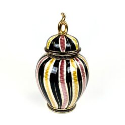 Keramikinis H. Bequet Quaregnon indas su dangčiu – urna 19x19x37 cm