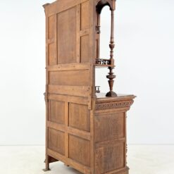 Ąžuolinis drožinėtas dviejų dalių bufetas 59,5×118,5×224,5 cm