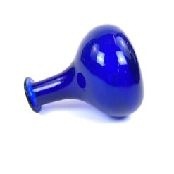 Mėlynos spalvos stiklo vaza 13x13x16 cm