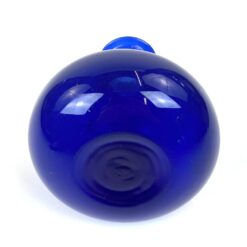 Mėlynos spalvos stiklo vaza 13x13x16 cm