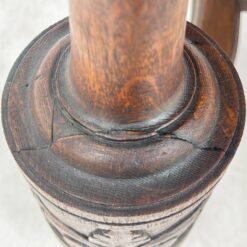 Ąžuolinis drožinėtas valgomojo stalas 99x127x77 cm