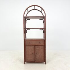 Vintažinio stiliaus pastatoma lentyna su spintele 41x66x173 cm