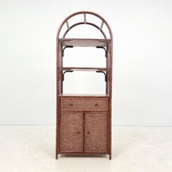 Vintažinio stiliaus pastatoma lentyna su spintele 41x66x173 cm