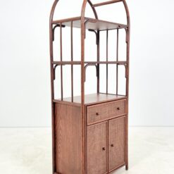 Vintažinio stiliaus pastatoma lentyna su spintele 41x66x173 cm