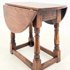 Ąžuolinis staliukas nuleidžiamais šonais 50×31(+2×19)x49 cm