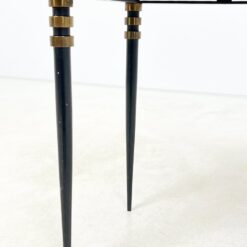 Metalinio rėmo staliukas su žalio marmuro stalviršiumi 47,5x79x47 cm