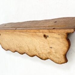 Ąžuolinė sieninė kabykla su šešiais žalvario kabliukais 18,5x100x26,5 cm