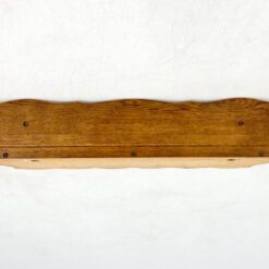 Ąžuolinė sieninė kabykla su šešiais žalvario kabliukais 18,5x100x26,5 cm