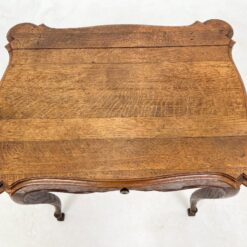 Senovinis ąžuolinis staliukas su stalčiumi 60x77x71 cm