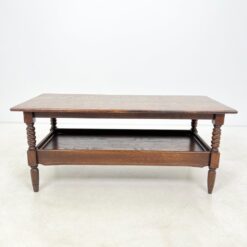 Stačiakampio formos ąžuolinis žurnalinis staliukas 59×129,5×56 cm