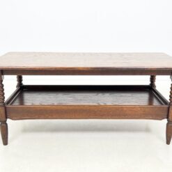 Stačiakampio formos ąžuolinis žurnalinis staliukas 59×129,5×56 cm