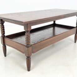 Stačiakampio formos ąžuolinis žurnalinis staliukas 59×129,5×56 cm