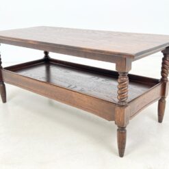 Stačiakampio formos ąžuolinis žurnalinis staliukas 59×129,5×56 cm