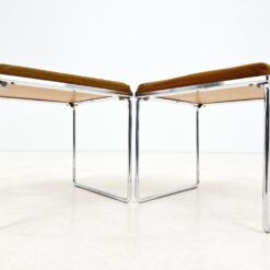 Vintažinių staliuko ir dviejų pufų 3 vnt. komplektas 35,5x71x35 cm