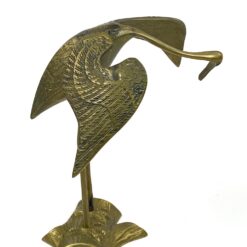 Žalvarinė gervės statula 18x22x22,5 cm