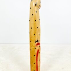 Medinė sėdinčio katino statula 13x13x98 cm