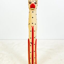 Medinė sėdinčio katino statula 13x13x98 cm