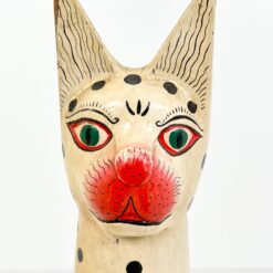 Medinė sėdinčio katino statula 13x13x98 cm