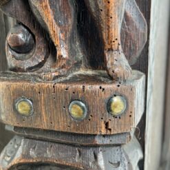 Ąžuolinis drožinėtas XIX a. pradžios bufetas 73x176x203 cm