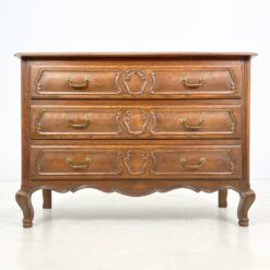 Ąžuolinė trijų stalčių komoda 50x120x87 cm