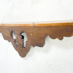 Pakabinama sieninė drožinėta raudonmedžio konsolė 13×117,5×38,5 cm