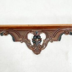 Pakabinama sieninė drožinėta raudonmedžio konsolė 13×117,5×38,5 cm