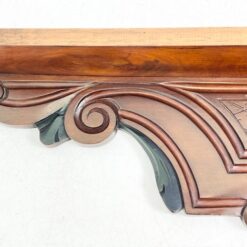 Pakabinama sieninė drožinėta raudonmedžio konsolė 13×117,5×38,5 cm