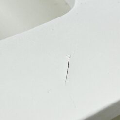 Vintažinis baltos spalvos serviravimo staliukas ant ratukų 42x80x55 cm