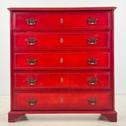 Itališka raudonos spalvos “Nuova Canguro” batų komoda 28×93,5×98 cm