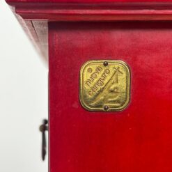 Itališka raudonos spalvos “Nuova Canguro” batų komoda 28×93,5×98 cm