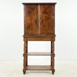 Medinė dviejų durų komoda su stalčiumi ir lentynomis 44×79,5×165 cm