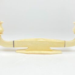 Art Deco dviejų šakų žvakidė iš kaulo 4,5x31x10,5 cm