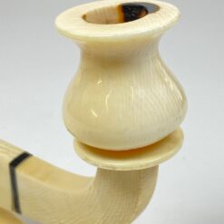 Art Deco dviejų šakų žvakidė iš kaulo 4,5x31x10,5 cm