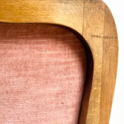 Riešutmedžio kėdės su rausvos spalvos gobelenu 6 vnt. kompl. 55x48x99 cm, 49 cm