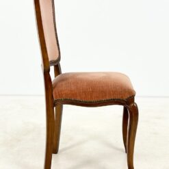 Riešutmedžio kėdės su rausvos spalvos gobelenu 6 vnt. kompl. 55x48x99 cm, 49 cm