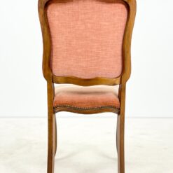 Riešutmedžio kėdės su rausvos spalvos gobelenu 6 vnt. kompl. 55x48x99 cm, 49 cm