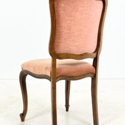 Riešutmedžio kėdės su rausvos spalvos gobelenu 6 vnt. kompl. 55x48x99 cm, 49 cm