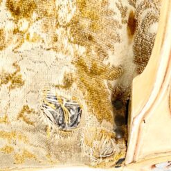 Provanso stiliaus medinis krėslas su augalų motyvų gobelenu 60x60x88 cm, 45 cm