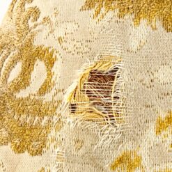 Provanso stiliaus medinis krėslas su augalų motyvų gobelenu 60x60x88 cm, 45 cm