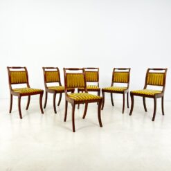 Raudonmedžio kėdės su gobelenu 6 vnt. komplektas 53x47x86 cm, 46 cm