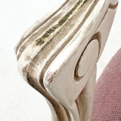 Provanso stiliaus medinis krėslas su augalų motyvų gobelenu 61x58x87 cm, 46 cm