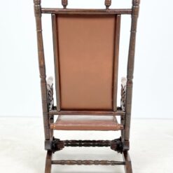 Ąžuolinis supamas krėslas su oda 70x56x103 cm, 36 cm