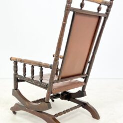 Ąžuolinis supamas krėslas su oda 70x56x103 cm, 36 cm