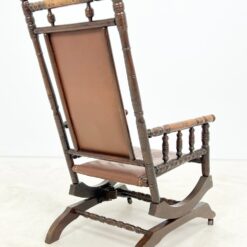 Ąžuolinis supamas krėslas su oda 70x56x103 cm, 36 cm