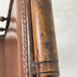 Ąžuolinis supamas krėslas su oda 70x56x103 cm, 36 cm